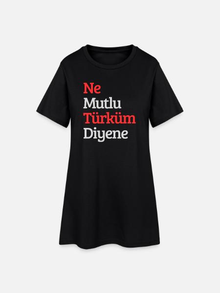 Design de la dinde - Robe T-shirt Femme - noir