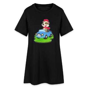 Voiture Meerkat - Robe T-shirt Femme - noir - Devant