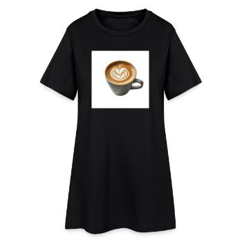 Latte Heart Art Mug Design - Robe T-shirt Femme - noir - Devant