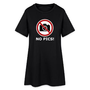 Pas d’icône photo - Robe T-shirt Femme - noir - Devant