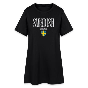 Original suédois, fierté suédoise - Robe T-shirt Femme - noir - Devant