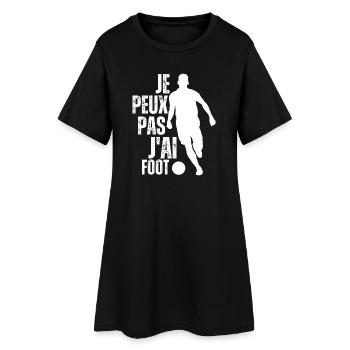 Je Peux Pas J’ai Foot – Passion Football - Robe T-shirt Femme - noir - Devant