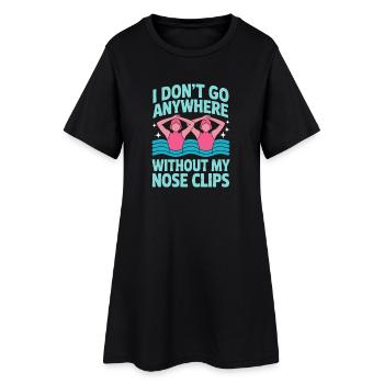 Natation synchronisée Natation artistique Sports nautiques - Robe T-shirt Femme - noir - Devant