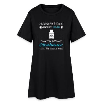 Constructeur de poêles Poêle de construction Poêle de construction Constructeur de cheminées - Robe T-shirt Femme - noir - Devant