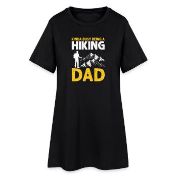 Kinda Busy Being a Hiking Dad Trail Life Humor - Women’s T-Shirt Dress - black - Front