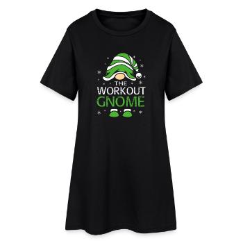 Gnom - Frauen T-Shirt-Kleid - Schwarz - Vorne