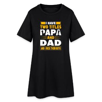 Bester Papa Der Welt Geschenke Vater Weihnachten - Frauen T-Shirt-Kleid - Schwarz - Vorne