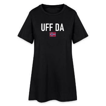 Amour - Drapeau de la Norvège - Norvège - Norvège - Robe T-shirt Femme - noir - Devant