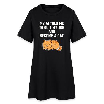 IA : La vie du chat - Robe T-shirt Femme - noir - Devant