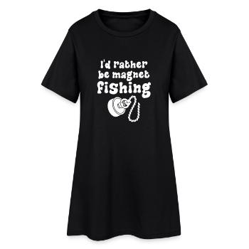 Aimant de pêche en néodyme pour pêcheur magnétique - Robe T-shirt Femme - noir - Devant