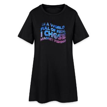 Neodymium Magnet Fishing Magnetic Fisher - Women’s T-Shirt Dress - black - Front