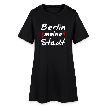 Berlin - Frauen T-Shirt-Kleid - Schwarz - Vorne