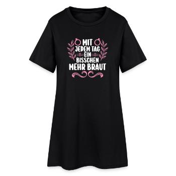 Enterrement de vie de garçon Équipe Mariée Enterrement de vie de jeune fille - Robe T-shirt Femme - noir - Devant