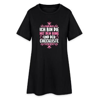 Enterrement de vie de garçon Équipe Mariée Enterrement de vie de jeune fille - Robe T-shirt Femme - noir - Devant