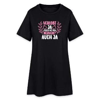 Enterrement de vie de garçon Équipe Mariée Enterrement de vie de jeune fille - Robe T-shirt Femme - noir - Devant