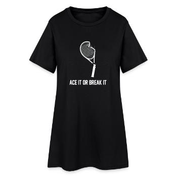 Ace It or Break It – Tennis Humour Design - Robe T-shirt Femme - noir - Devant