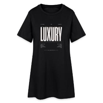 Typographie majuscule de luxe - Robe T-shirt Femme - noir - Devant