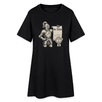 Sir Tified Knight Funny Renaissance Faire Men LARP - Women’s T-Shirt Dress - black - Front