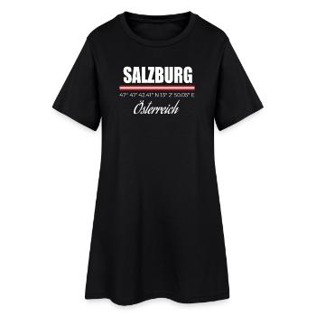 Salzbourg - Robe T-shirt Femme - noir - Devant