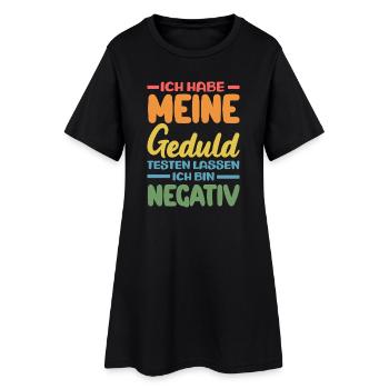La patience à l’épreuve – je suis négatif - Robe T-shirt Femme - noir - Devant