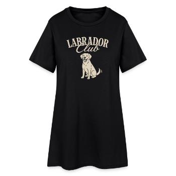 Labrador Club Illustration - Robe T-shirt Femme - noir - Devant
