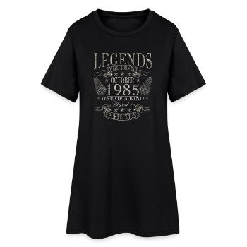 40e anniversaire rétro octobre 1985 - octobre 1985 - Robe T-shirt Femme - noir - Devant