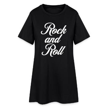 Rock and Roll Script Vintage - Robe T-shirt Femme - noir - Devant