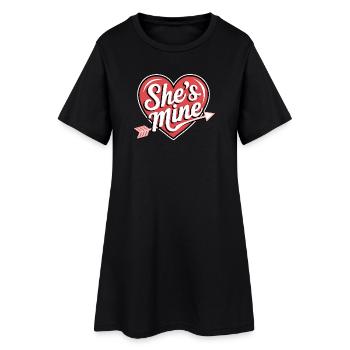 Elle est à moi Flèche de cœur - Robe T-shirt Femme - noir - Devant