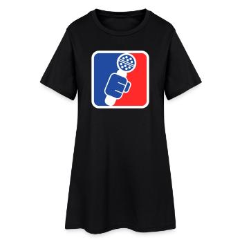 Microphone Check League Icon – Fan de sport - Robe T-shirt Femme - noir - Devant
