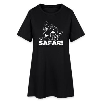 Safari Leopard Silhouette - Women’s T-Shirt Dress - black - Front