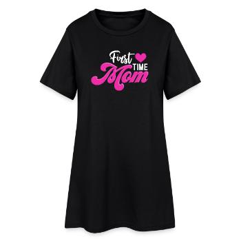 Mama 1. Muttertag Werdende Mama - Frauen T-Shirt-Kleid - Schwarz - Vorne
