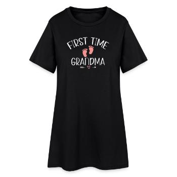 Future mamie pour la première fois - Robe T-shirt Femme - noir - Devant