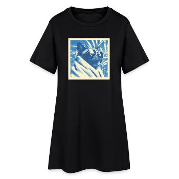 Design rétro cool pour chat - Robe T-shirt Femme - noir - Devant