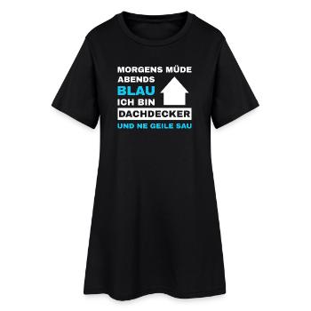 Dachdecker Dach Dachdeckerei Dachdeckermeister - Frauen T-Shirt-Kleid - Schwarz - Vorne