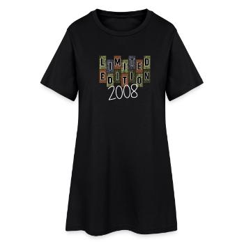 Limited Edition 2008 18th Birthday Gift - Women’s T-Shirt Dress - black - Front