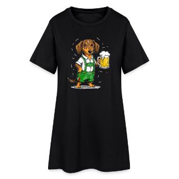 Bière teckel tente à bière chope de bière Bavière chien drôle - Robe T-shirt Femme - noir - Devant