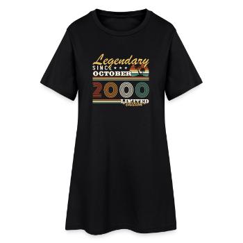 Légendaire depuis octobre 2000 Vintage Rétro  - Robe T-shirt Femme - noir - Devant
