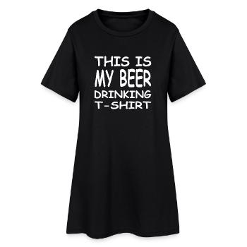 Bière - Robe T-shirt Femme - noir - Devant