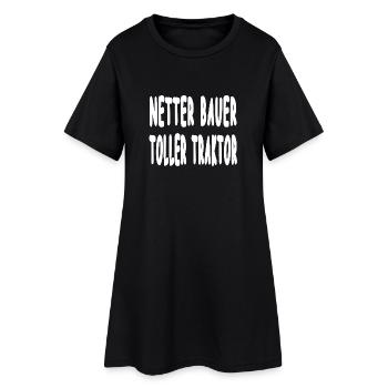 Tracteur - Robe T-shirt Femme - noir - Devant