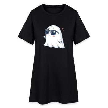 Schicke Ghost Sonnenbrille - Frauen T-Shirt-Kleid - Schwarz - Vorne