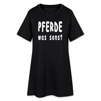 Chevaux - Robe T-shirt Femme - noir - Devant