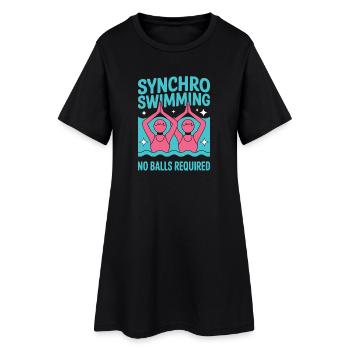 Natation synchronisée Natation artistique Sports nautiques - Robe T-shirt Femme - noir - Devant