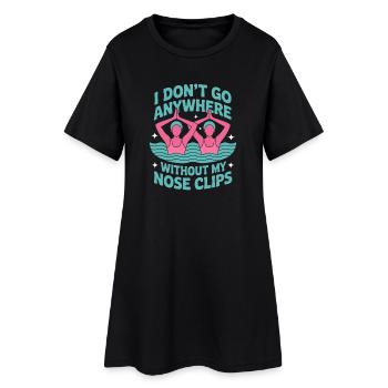 Synchronized swimming Artistic swimming Water sports - Women’s T-Shirt Dress - black - Front