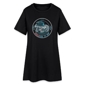 Koalafied à la sieste - Robe T-shirt Femme - noir - Devant