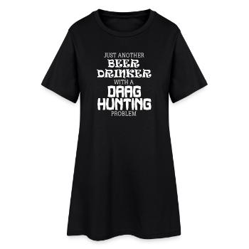 Drag Hunting Fun for Wild Nature Enthusiasts - Frauen T-Shirt-Kleid - Schwarz - Vorne