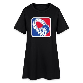 Icône de la ligue des casques – Sportfan Design - Robe T-shirt Femme - noir - Devant