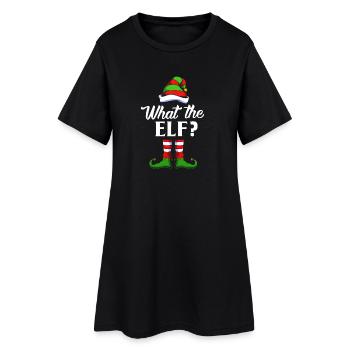 Elfe Elf Cadeau de Noël - Robe T-shirt Femme - noir - Devant