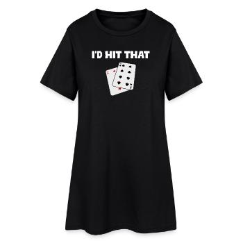 J’aurais frappé ce Casino Gambling Funny Player - Robe T-shirt Femme - noir - Devant