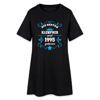 Plombier Anniversaire Né 1995 Collègues Nés - Robe T-shirt Femme - noir - Devant