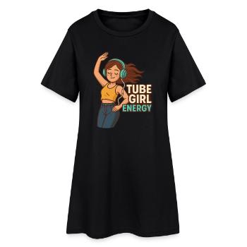 Tube Girl Énergie - Robe T-shirt Femme - noir - Devant